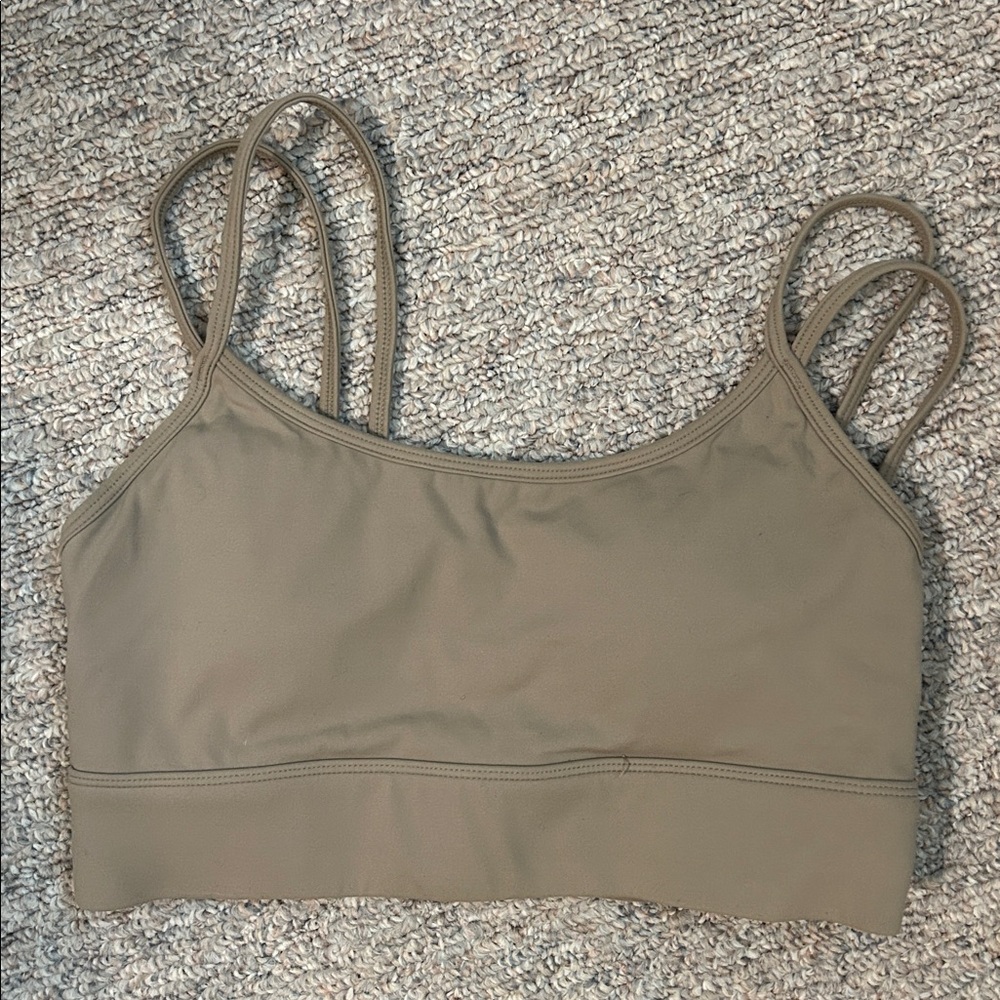 Adanola Taupe Brown Double Strap Sports Bra